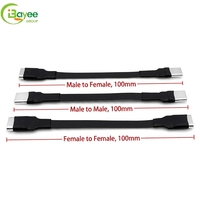 Cable de Datos USB Tipo C Flexible de Carga Rápida de 100 mm, Macho a Hembra, de 5 Pines, Precisión Dual, Recto, para Equipos Médicos y Automóviles