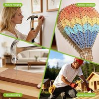 Assortiment de clous en acier galvanisé, 252 pièces, avec boîte de rangement en plastique, pour réparation domestique, travaux de fixation de construction en bois