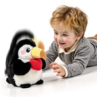 Jouet interactif Tumama pour enfants 18 mois+, jouets en peluche musicaux pour le temps sur le ventre, jouets en peluche sauteurs en forme de toucan, jouet en peluche lavable pour bébé