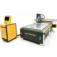 Machine de marquage laser par sablage pour miroirs en verre de Chine 1325, machine de gravure laser à fibre grand format 50W pour le retrait de revêtement de miroir