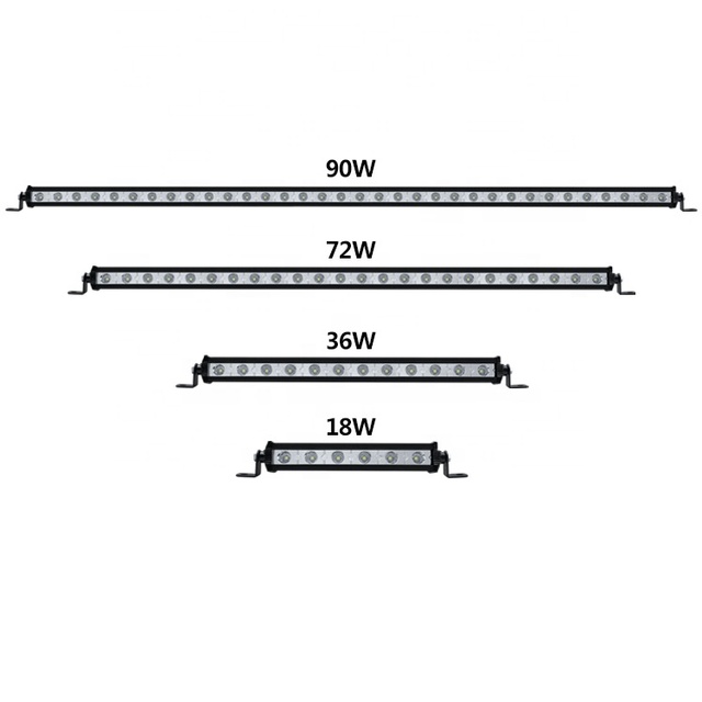 18w 36W 72W 90W 120W LED Ultra-thin Work Light bar Single Row Off-road Work Light Led Bar Is Suitable for 4X4 ATV SUV