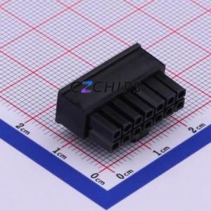 P3025-2*7-BK Housing (Wire-to-Board / Wire-to-Wire) P=3mm Connector ( Jack Structure: 2x7P )( Pitch: 3mm )( Row Spacing: 3mm ) - Product Image 2