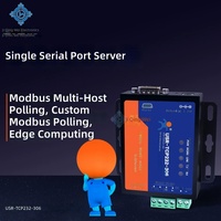 Serveur de périphériques série industriels JQW USR-TCP232-306 - Convertisseur RS232/485/422 vers Ethernet, protocole MQTT pour IoT, 10/100 Mbps