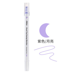 Sello para niños Acuarela Borde cruzado Marcador fluorescente de doble cabeza Diario hecho a mano color 6 bolígrafos de libro mayor gráfico - Product Image 6