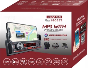 Lecteur MP3 radio FM pour voiture <span class=keywords><strong>2</strong></span> USB Pioneeir.ok 1806BT avec support mobile Bluetooth haute puissance - Product Image 6