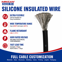 Cable de Silicona 10AWG Ultraflexible, Resistente a Altas Temperaturas, 600V, Cobre Estañado, Cable Eléctrico Flexible para Batería