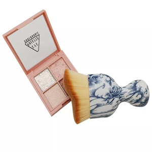 HMU-Herramientas de belleza <span class=keywords><strong>para</strong></span> cosméticos, copa de vino en forma de S líquida, arco ondulado, <span class=keywords><strong>Base</strong></span> de pelo curvado, <span class=keywords><strong>Kabuki</strong></span>, Etiqueta Privada, <span class=keywords><strong>brocha</strong></span> de maquillaje - Product Image 3