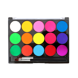 Kit de pintura facial, 15 colores, soluble en agua, para maquillaje de escenario de Halloween, pintura corporal - Product Image 5