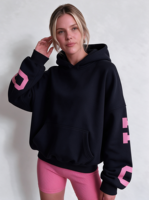 Ensemble sweat à capuche et pantalon pour femme OEM, en modal et coton molletonné 100%, coupe oversize, color block