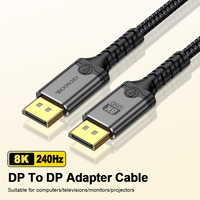 Câble DP 8K version 1.4, 60 Hz, conducteur en cuivre, câble de données pour connexion PC à carte graphique de jeu PC, moniteur d'ordinateur