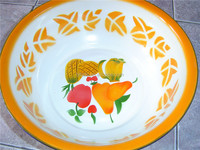 Vasque décorative en émail en promotion Lavabo sur pied en céramique avec revêtement émaillé et motif floral