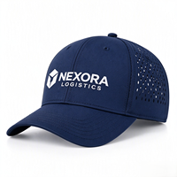 Casquette de baseball personnalisée en sergé performant à séchage rapide, perforée au laser, respirante, avec logo brodé 3D, vente en gros B2B