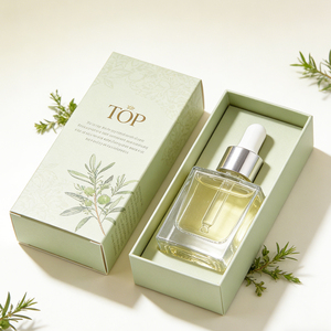 Flacon compte-gouttes carré en verre transparent vide et rechargeable pour huiles parfumées, avec coffret cadeau de luxe pour marques de parfums de niche - Product Image 3