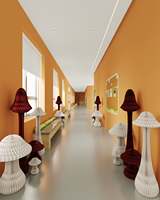 Support de présentation pliable en forme de champignon Spazepaper, socle décoratif en papier kraft pour vitrine de magasin