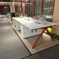 Meubles de bureau modulaires ouverts modernes, postes de travail extensibles pour 2 à 6 personnes