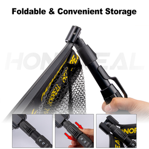 Filet de pêche pour <span class=keywords><strong>kayak</strong></span> avec poignée en aluminium Filet de pêche avec revêtement en caoutchouc - Product Image 4