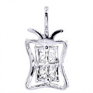 Luxury Design Pendant Moissanite + 925 <b>Silver</b> With Crystal Rhinestone Inlay Unisex Fashion Jewelry <b>Charm</b> For Gift - Product Image 1