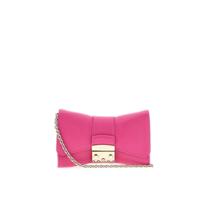 Bolso de diseñador de alta calidad Furla Metropolis Remix en forma de lazo Mini bandolera bolso rosa brillante - Product Image 1