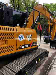 รถขุดไฮดรอลิกแบบตีนตะขาบ SANY SY75C มือสอง พร้อมเครื่องยนต์และปั๊มยันมาร์ รับประกัน 1 ปี ราคาแข่งขัน พร้อมขาย - Product Image 5