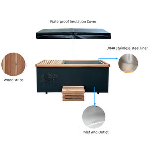 ICEMEND Nouvelle baignoire de récupération sportive en bois avec baignoire froide et revêtement en acier inoxydable pour l'intérieur et l'extérieur - Product Image 5