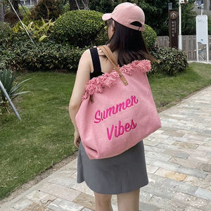 Sac fourre-tout en toile de grande capacité, nouveau design, tendance streetwear, avec poche zippée, longue poignée, pour étudiants, courses, cadeaux - Product Image 4