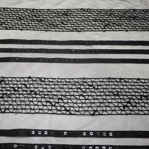 Tela de malla de lentejuelas a rayas, con bordado para ropa, buen servicio - Product Image 3