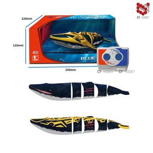 CY HOBBY Control remoto Ballena Azul juguete de buceo para niños plástico eléctrico Sígueme función 5-6M rango interior/exterior rociador de agua - Product Image 4