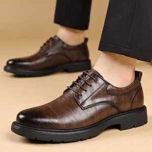 Zapatos de Cuero Negros Casuales para Hombre 2026, Cómodos, Transpirables, Modernos, Formales, con Cordones - Product Image 4