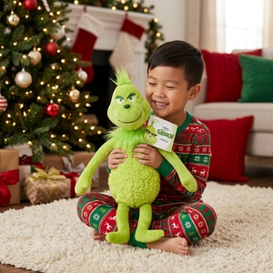Peluche del <span class=keywords><strong>Grinch</strong></span> Verde OEM ODM, Juguete de Peluche Personalizado, Regalo Navideño, Certificado CE, Muñeco de Personaje de Película - Product Image 2