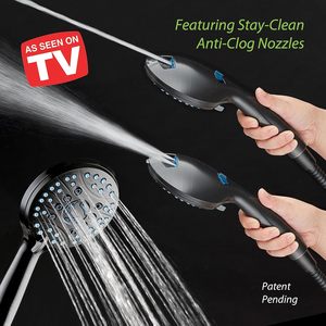 Cabezal de ducha de mano de 8 modos de alta presión <span class=keywords><strong>AquaCare</strong></span>-boquillas antiobstrucción, lavado a presión incorporado para limpiar la bañera de acero inoxidable - Product Image 5