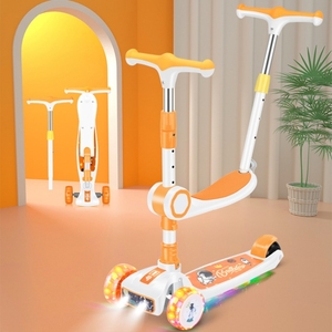 Çocuklar için alüminyum plastik <span class=keywords><strong>Mini</strong></span> <span class=keywords><strong>Scooter</strong></span> katlanabilir çocuk oyuncağı dört PU tekerlekler açık kullanım itmeli kaydırak yolcu denge bisikletleri - Product Image 4