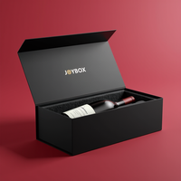 Boîtes d'Emballage Rigides en Carton Noir Mat de Luxe Personnalisées JoyBox Factory pour Bouteilles de Liqueur, Vin Rouge et Cadeaux en Verre