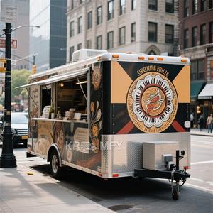 Street Barbecue Mobile <b>BBQ</b> Trailer Fully Equipped Hot Dog Truck Snow Cone Food Concession Trailers - Product Image 4