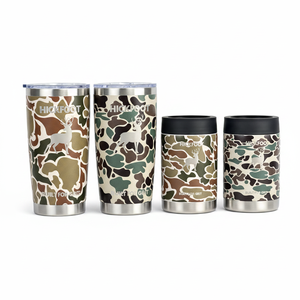 Gran oferta, 20oz, Camo, aislamiento <span class=keywords><strong>de</strong></span> acero inoxidable, termo <span class=keywords><strong>de</strong></span> doble pared, diseño <span class=keywords><strong>de</strong></span> logotipo, tapa deslizante para senderismo, café, beber - Product Image 4