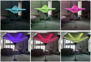 Parasol rond de luxe de qualité supérieure pour l'extérieur, forme de fleur, hôtel, LED, <span class=keywords><strong>tulipe</strong></span>, imperméable, avec lumière LED - Product Image 5