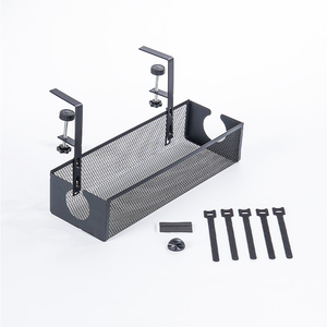 Cesta organizadora metálica <span class=keywords><strong>para</strong></span> cables, superventas al por mayor, <span class=keywords><strong>para</strong></span> gestión de cables en escritorios, cocinas, baños y escritorios de pie. - Product Image 1