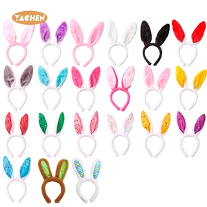 YACHEN Peluş Tavşan Kulakları Saç Bantları Sevimli Tavşan Kulakları Parti Saç Bantları Aksesuarları Paskalya Partisi Kostüm Malzemeleri - Product Image 4