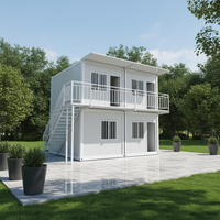 Casa Prefabricada Moderna de Acero, Estructura Metálica, Garaje para Dos o Tres Autos, Kit de Construcción, Taller, Sala de Exposiciones, en Venta, Hecho en China