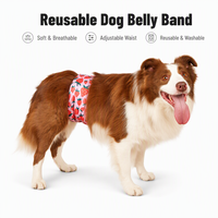 Banda Abdominal para Perro Macho, Lavable y Reutilizable, con Almohadilla Superabsorbente, Anti Marcas, para Orinar con Excitación, 4 Capas a Prueba de Fugas