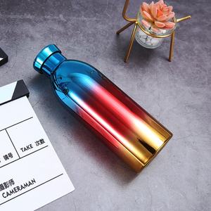 Populaire en gros 500ml flacon à vide galvanoplastie bouteille d'eau en acier inoxydable pour le sport - Product Image 5
