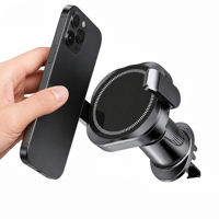 Support de téléphone pour voiture 2 en 1, pince magnétique, crochet manuel, support de ventilation, rotation à 360 degrés, support de téléphone portable pour accessoires de voiture