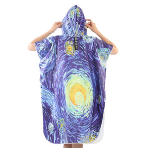 Wholesale Recycled Hooded <b>Changing</b> <b>Robe</b> Surf Towel Poncho <b>Swimming</b> Pool Change Beach Microfiber Cozy Surf Poncho Towel - Product Image 6