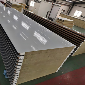 Panneaux sandwich en <span class=keywords><strong>laine</strong></span> <span class=keywords><strong>de</strong></span> <span class=keywords><strong>roche</strong></span> PU et acier ignifuge <span class=keywords><strong>de</strong></span> classe industrielle, faciles à installer, pour l'isolation écologique des extérieurs d'entrepôts - Product Image 5