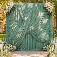 Tirai Pesta Anti Kusut Warna Biru Royal untuk Dekorasi Latar Belakang Pernikahan, Baby Shower, Ulang Tahun, Dapat Disesuaikan