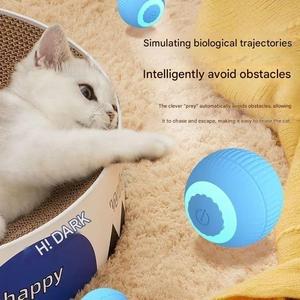 Electric Luxury Modern <b>Automatic</b> Silicone <b>Cat</b> <b>Toy</b> Smart Rolling Ball Durable Chew Teaser Self-Entertainment Dust-Free Pet - Product Image 2
