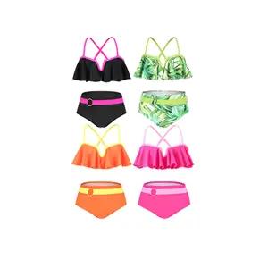 2024 New Design Cute Summer Kids Girls Swimwear Soft Bikini Fashionable Swimsuit For Children