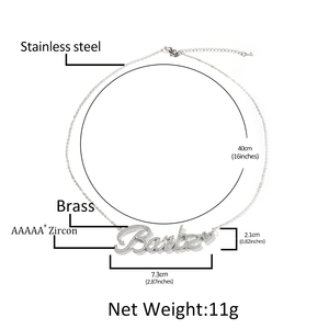 Collar UWIN con Colgante de Nombre Personalizado con Letra Inicial en Forma de Corazón, Letra Mayúscula o Minúscula, Joyería para Mujer y <span class=keywords><strong>Hombre</strong></span> - Product Image 6
