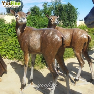 Sculpture de chèvre en bronze Statue d'art de chèvre de montagne - Product Image 6