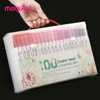 Lot de 120 Marqueurs de Coloriage à Double Pointe Pinceau et Pointe Fine Fineliner, Stylos Aquarelles pour Enfants