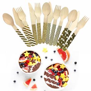 Tùy chỉnh được thiết kế tự nhiên thìa gỗ cho nhà hàng sử dụng in ít kem thìa gỗ có sẵn 100mm/110mm/205mm bên - Product Image 4